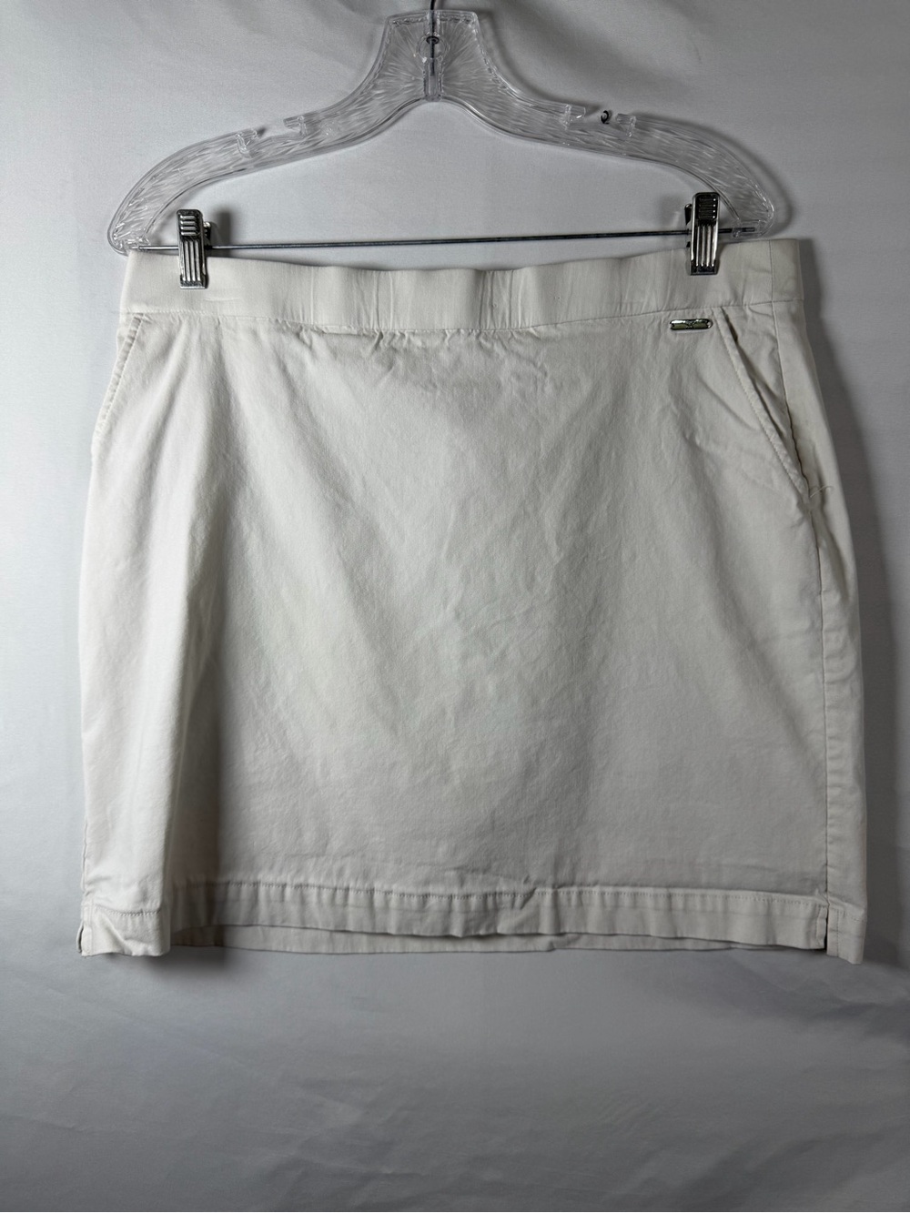 Rafaella White Mini Skirt - Clean Straight Silhouette